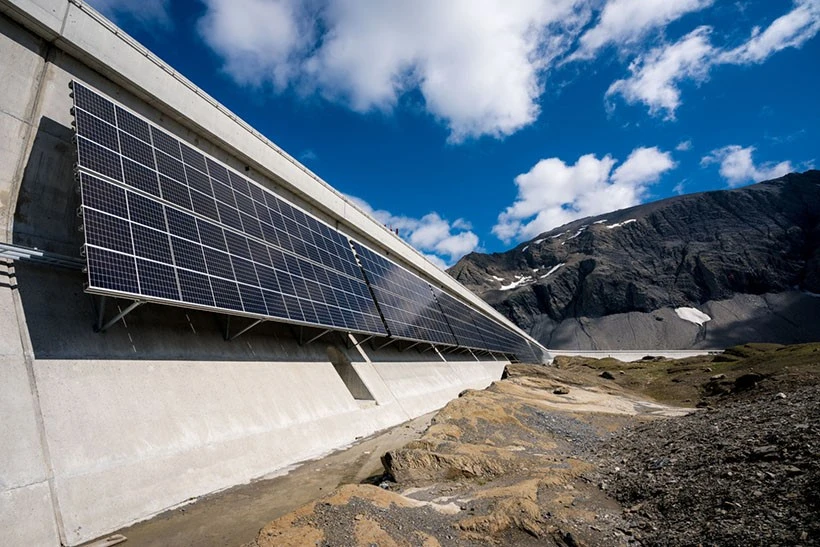 Switzerland Solar Panels Dam 8